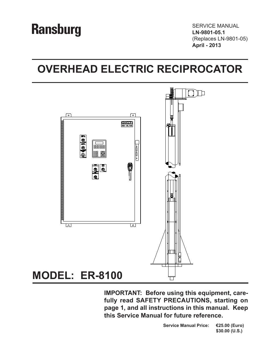 Overhead Electric Reciprocator ER-8100