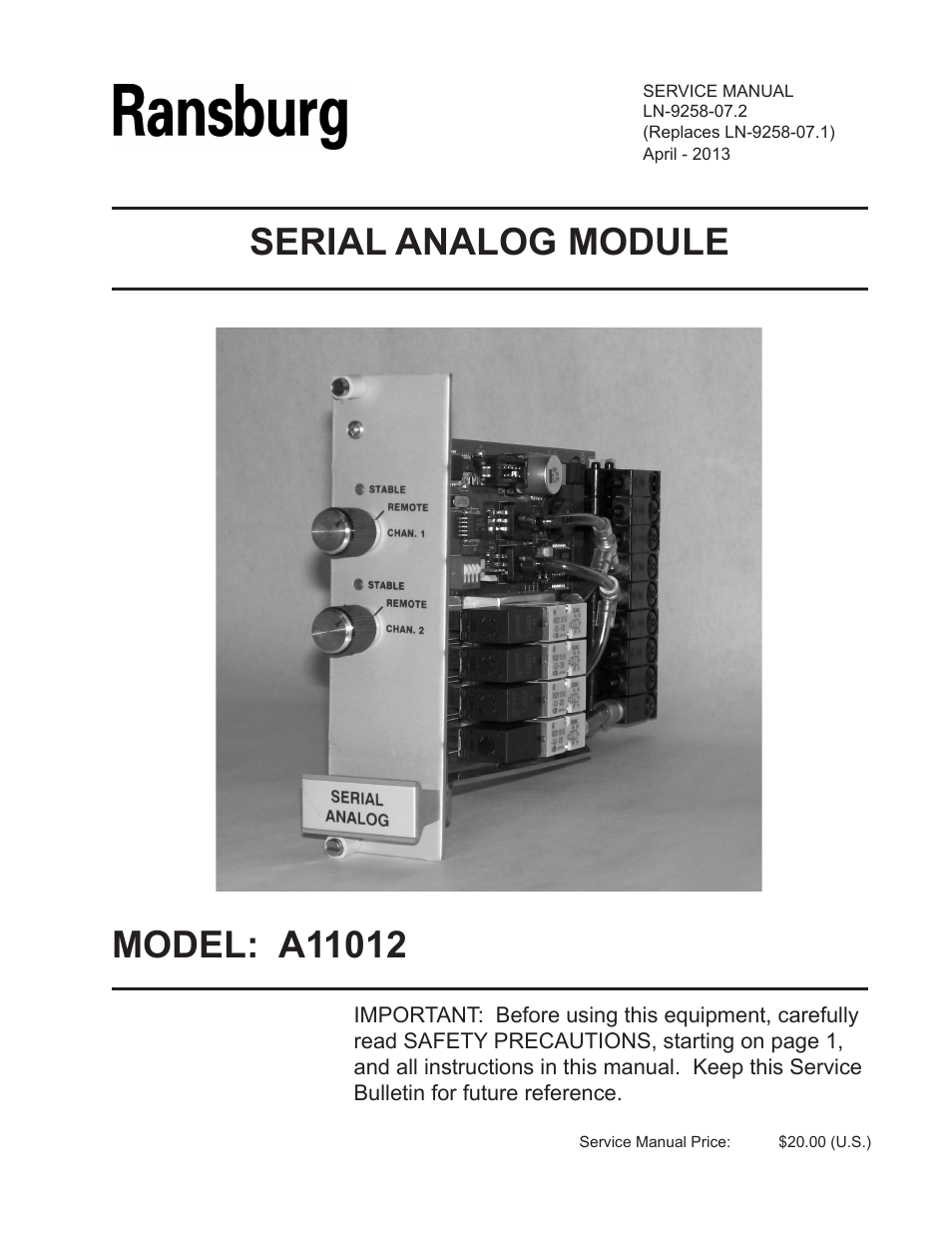 Serial Analog Module A11012