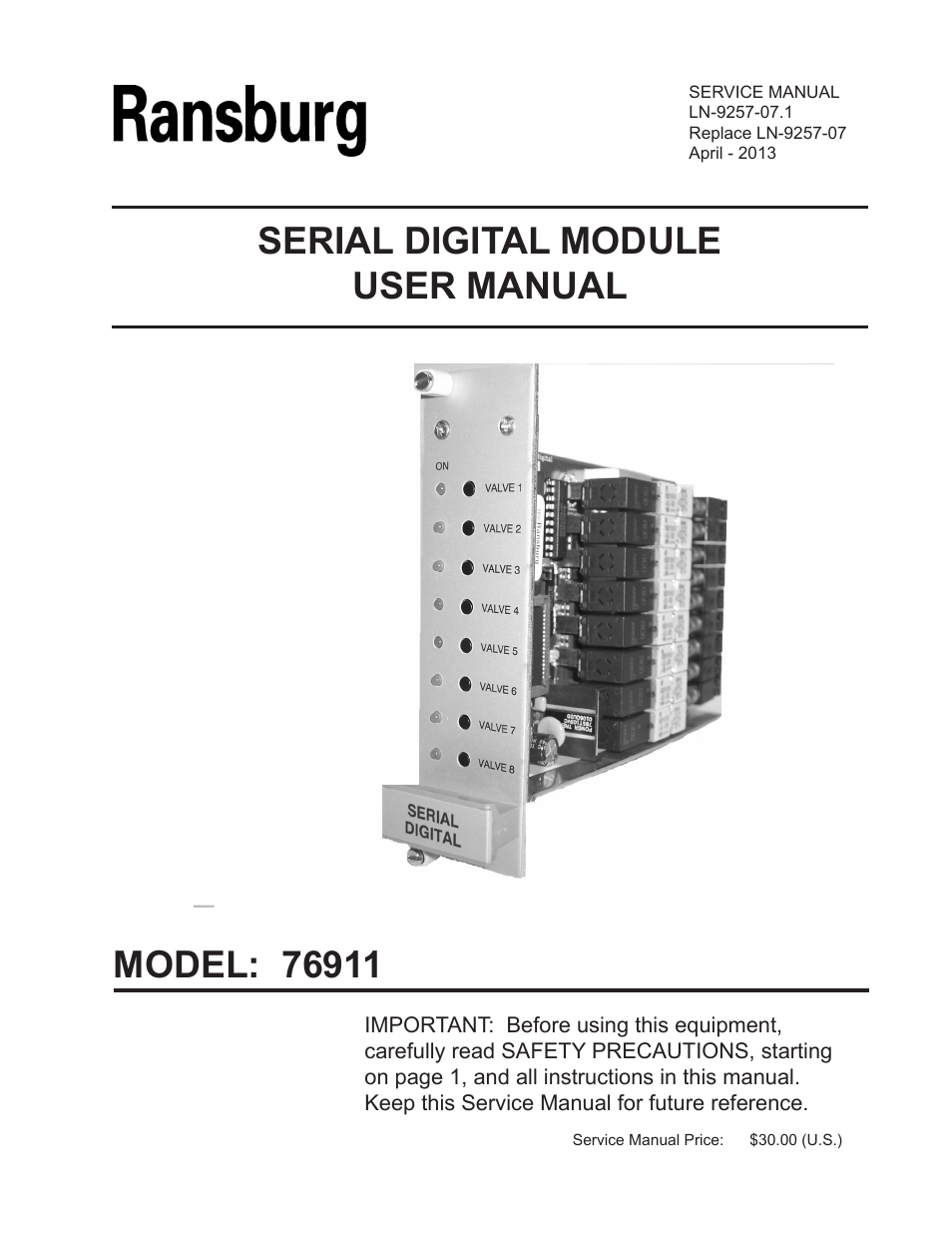 Serial Digital Module 76911