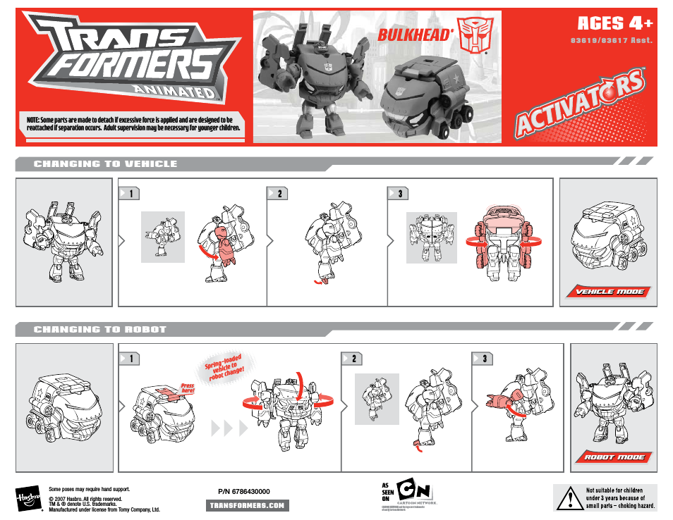 Transformers Animated Bulkhead 83619/83617