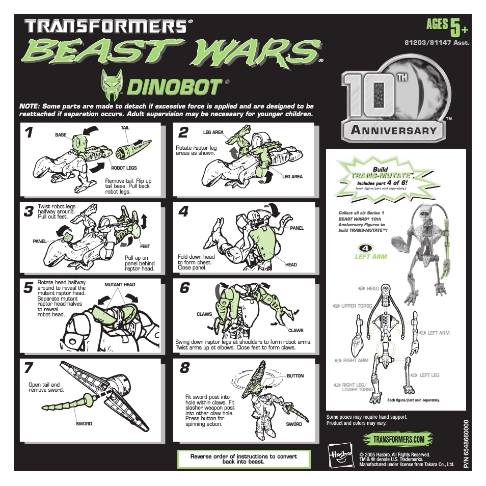 Transformers Beast Wars Dinobot