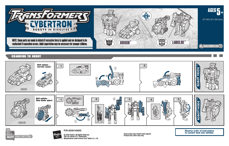 Transformers Cybertron 81139 Asst.
