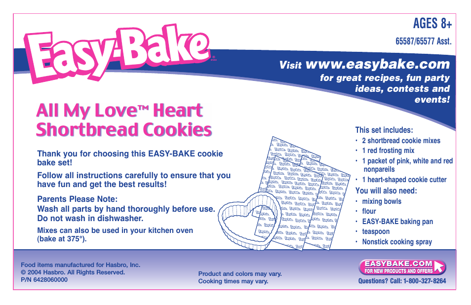 All My Love Heart Shortbread Cookies 65587/65577