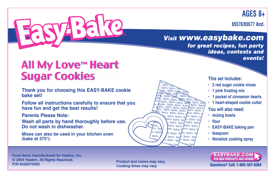 All My Love Heart Sugar Cookies 65578/65577