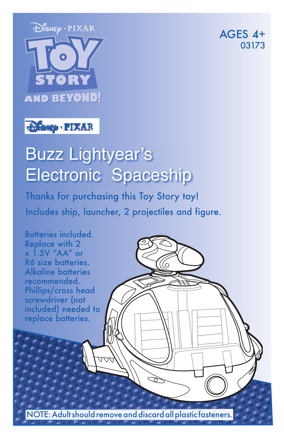 Buzz Lightyears Electronic Spaceship 03173