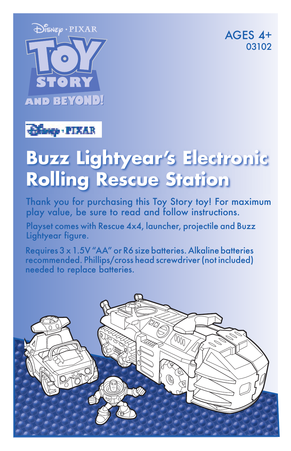 Buzz Lightyears Rolling Rescue Station 03102