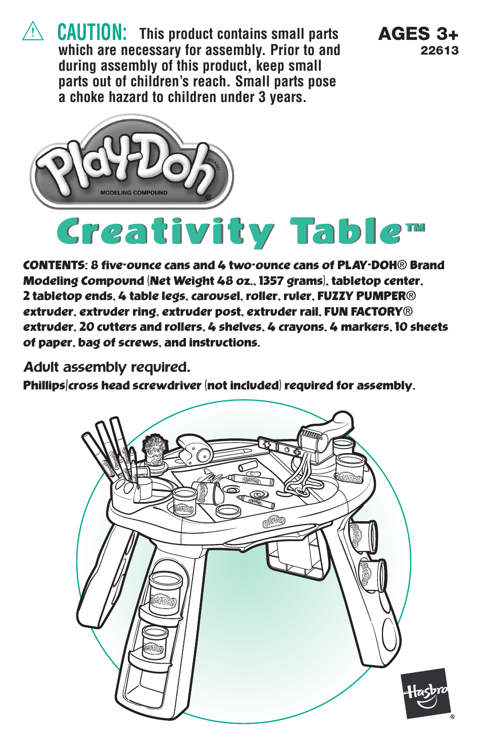 PlayDoh Creativity Table 22613