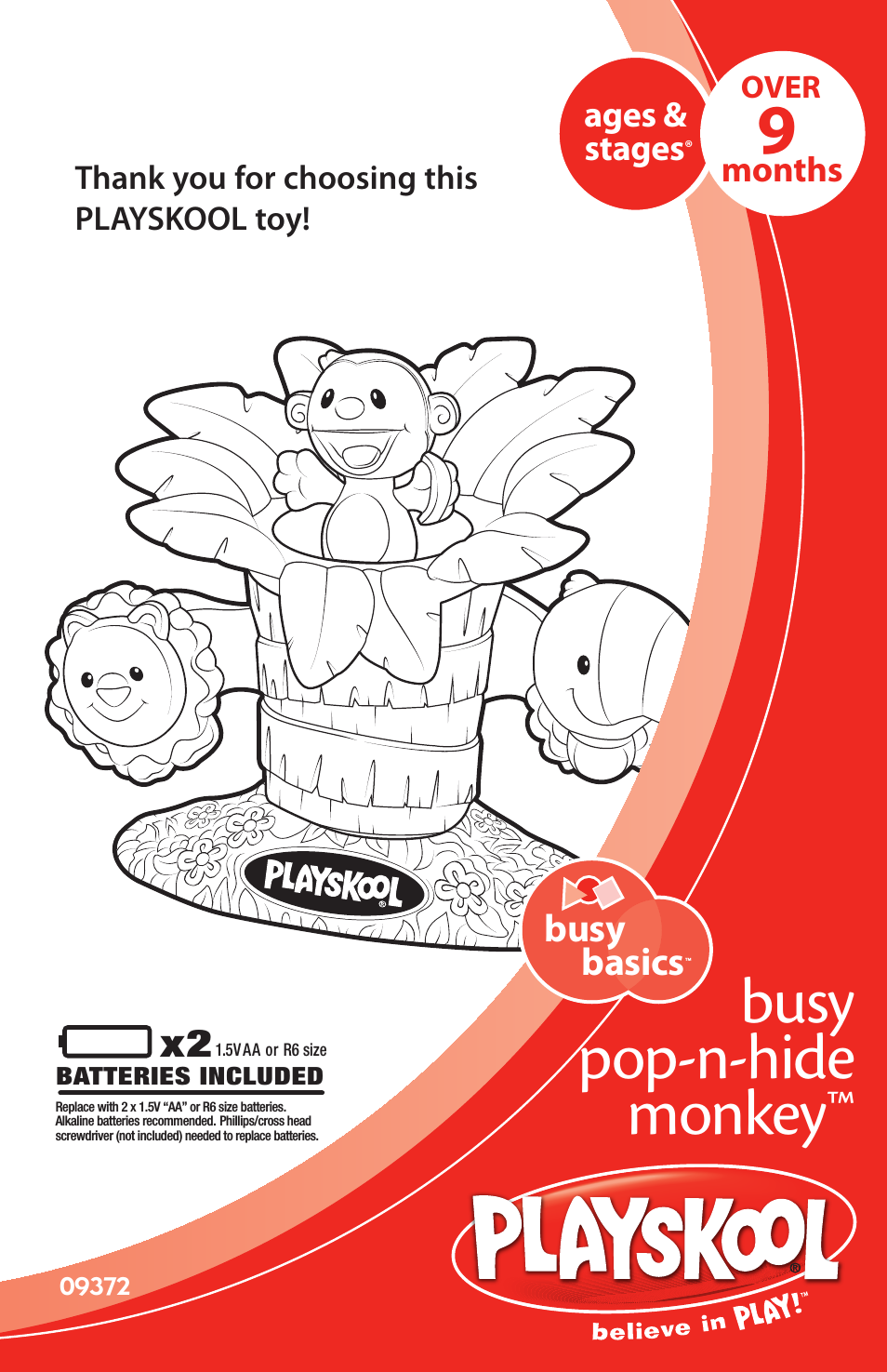 Playskool Busy Pop-n-Hide Monkey 09372