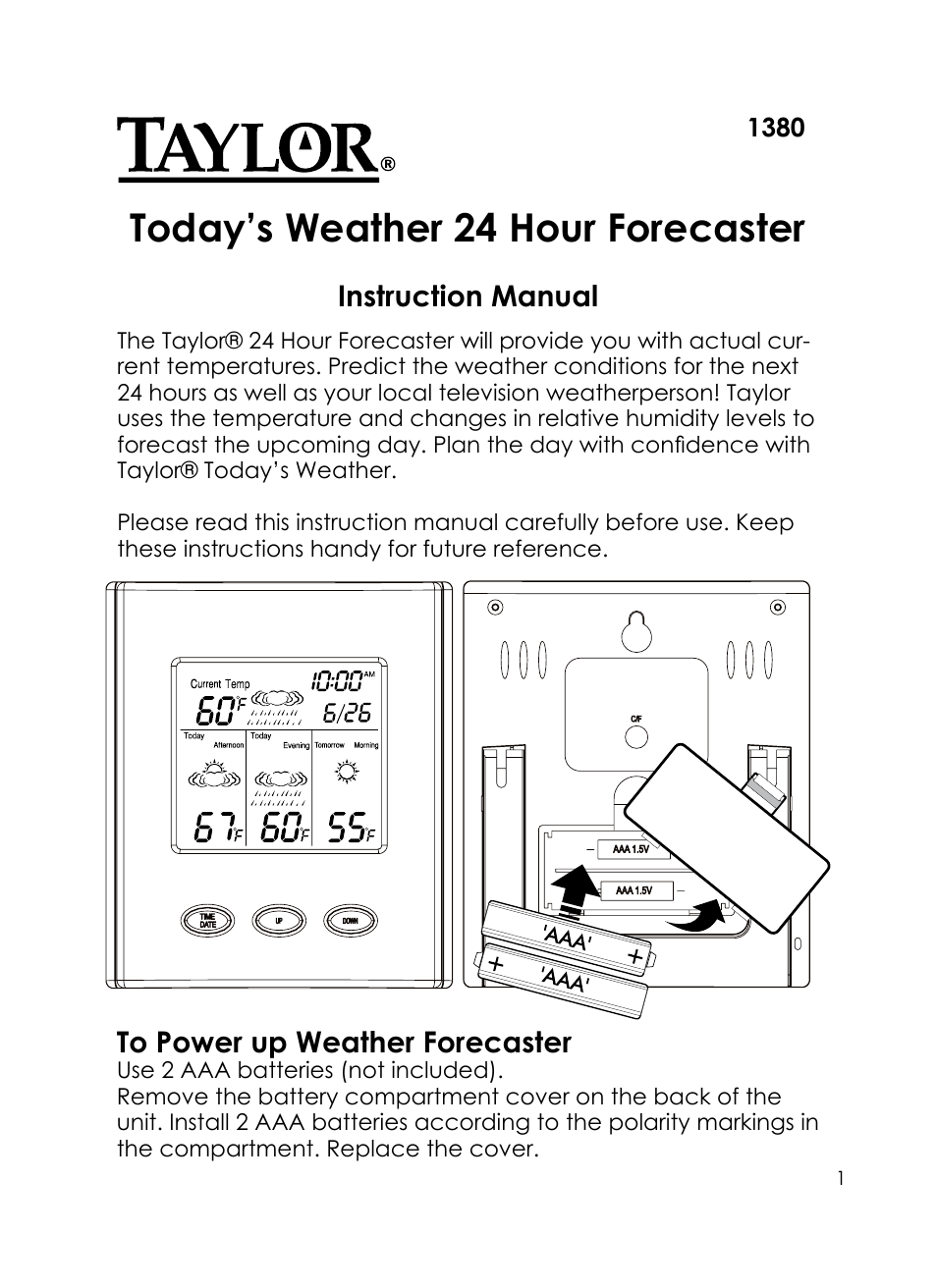24 Hour Forecaster 1380
