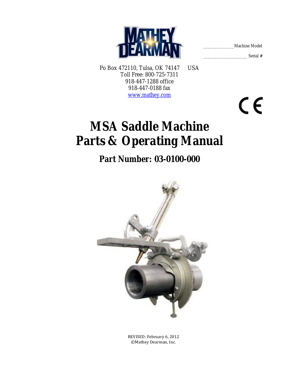 MSA Saddle Machine