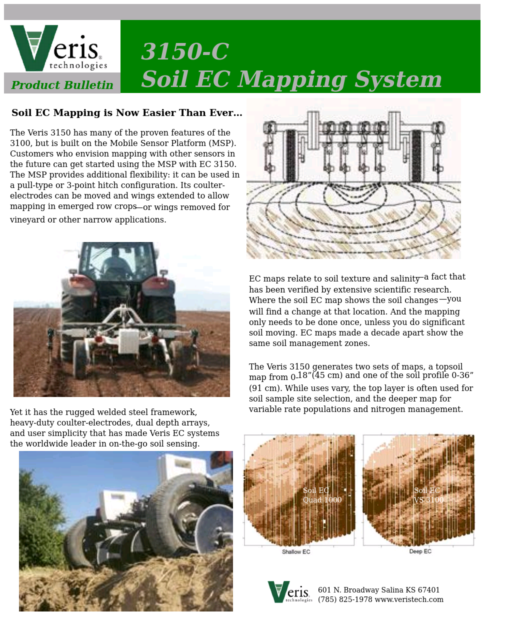 3150-C Soil EC Mapping System - Product Bulletin