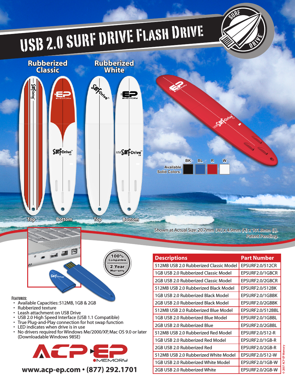 SURF DRIVE EPSURF2.0/1GB-W
