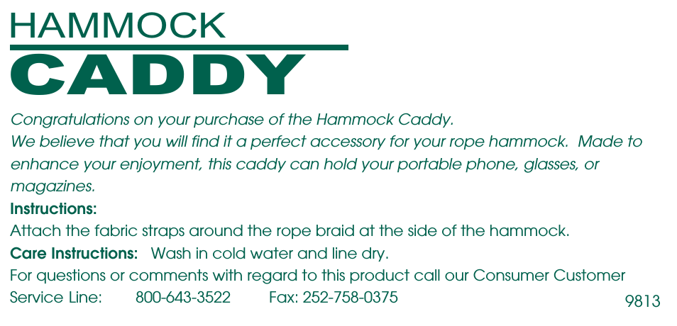 Hammock Caddy