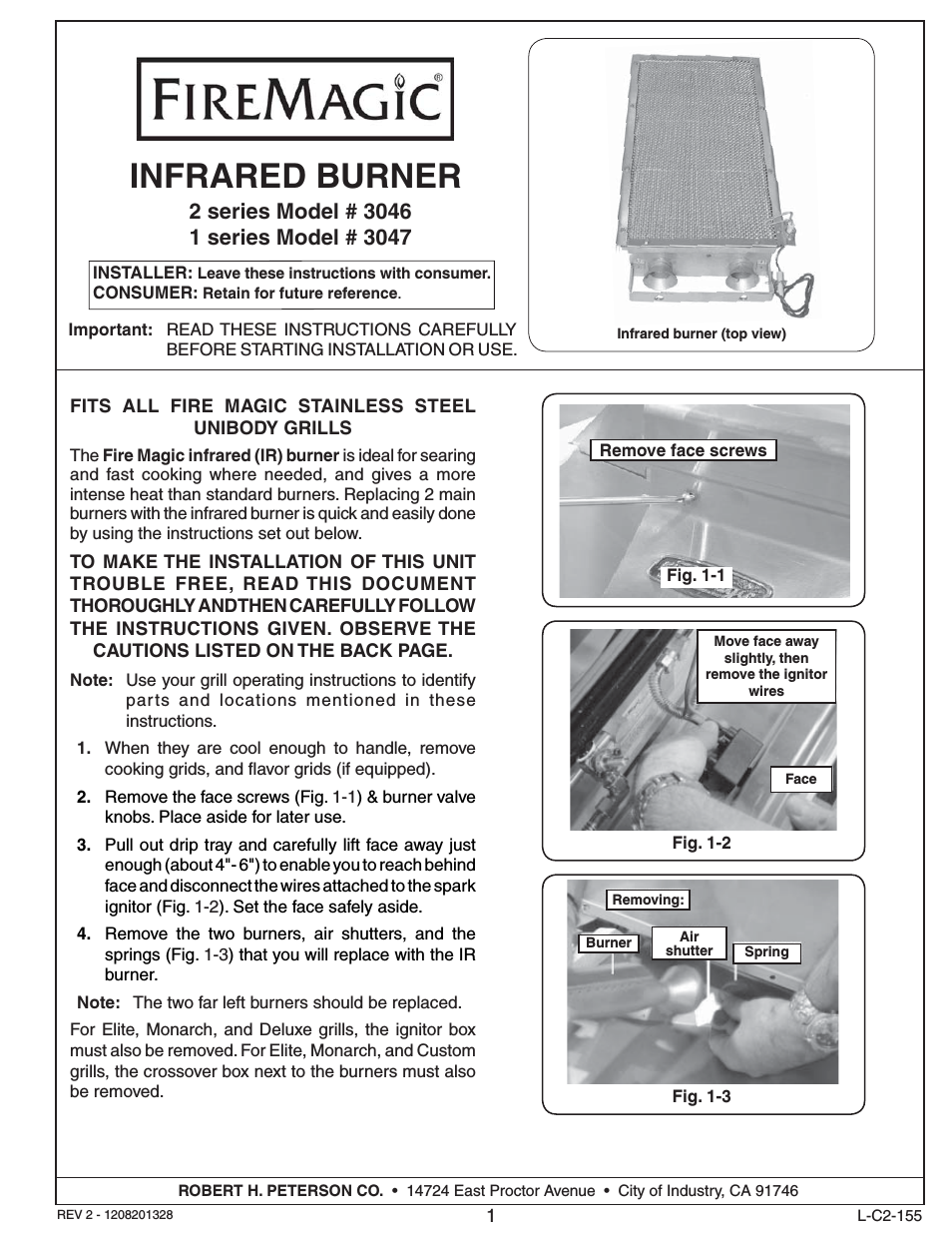 3046 Infrared Burner