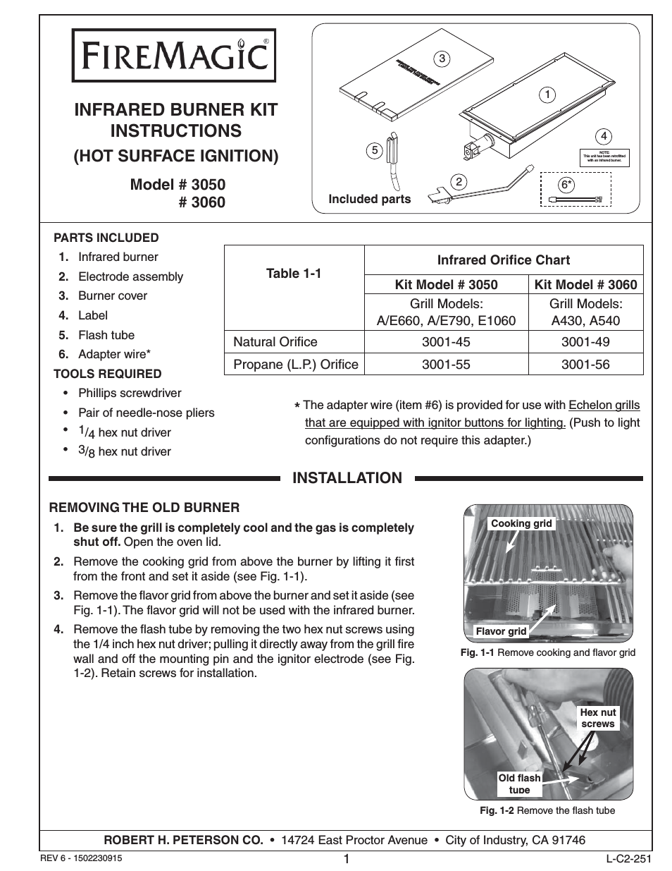 3060 Infrared Burnet Kit