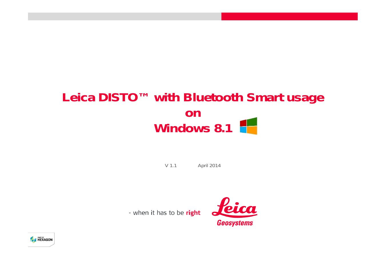 DISTO + Bluetooth – getting started on Windows 8