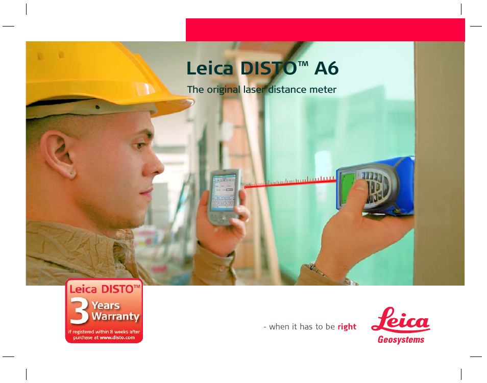 Leica DISTO A6 - User Manual