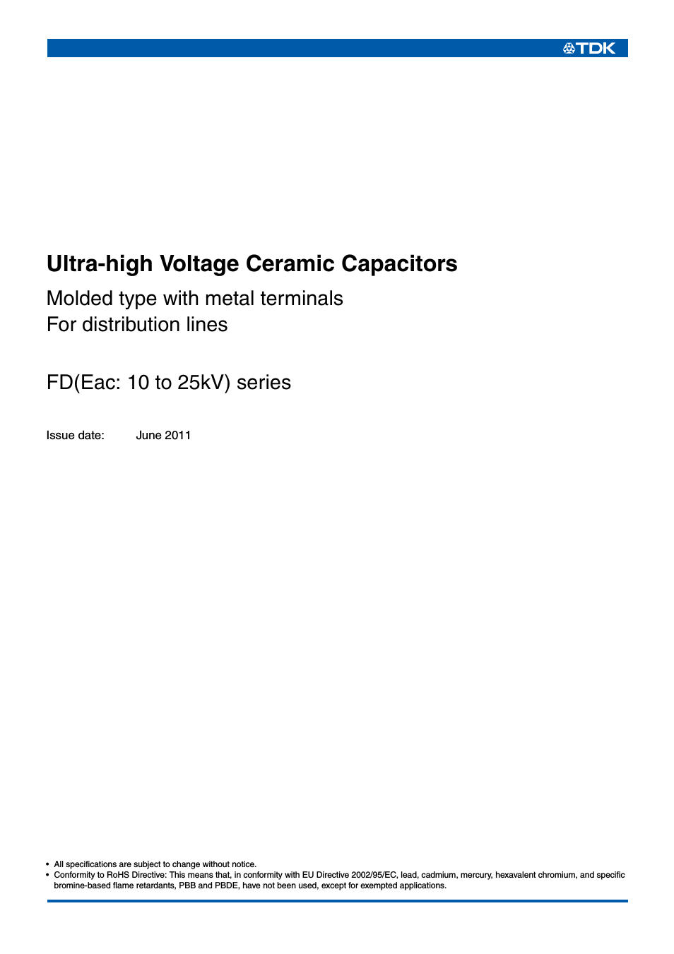 Ceramic Capacitors FD Series