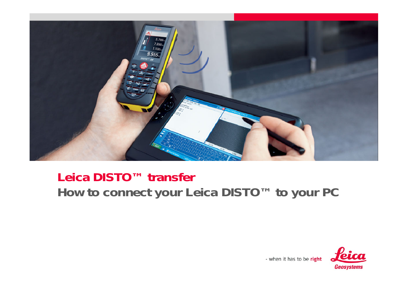Leica DISTO transfer - How to connect