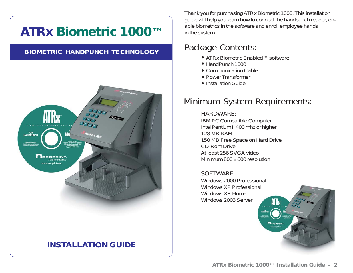 ATRx Biometric 1000