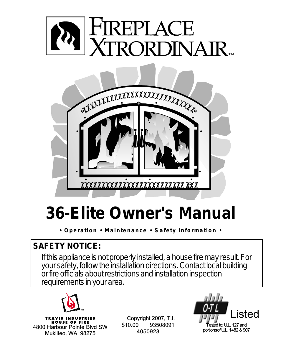 Elite Fireplacextrodin 36-Elite