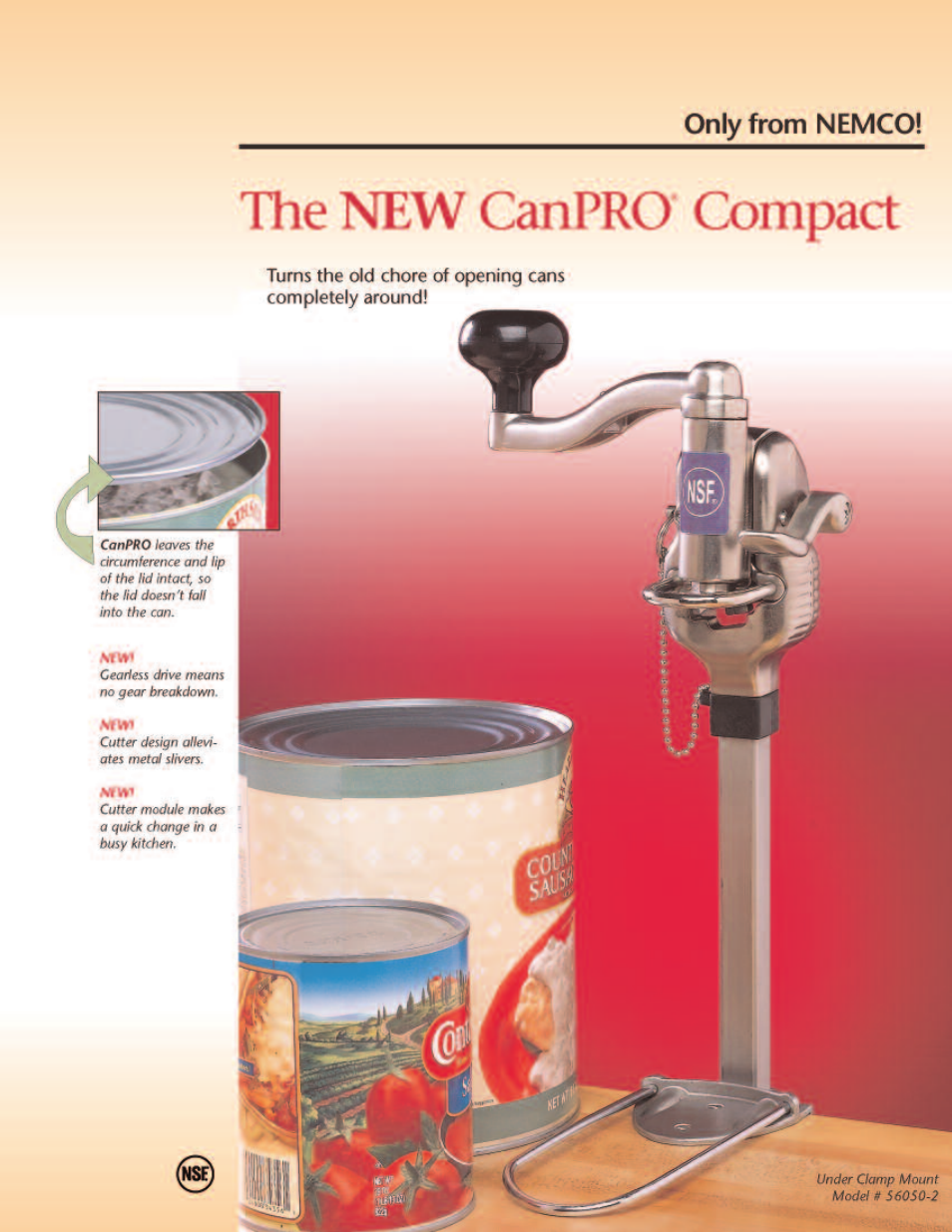 CanPRO Compact Can Opener - Spec Sheet