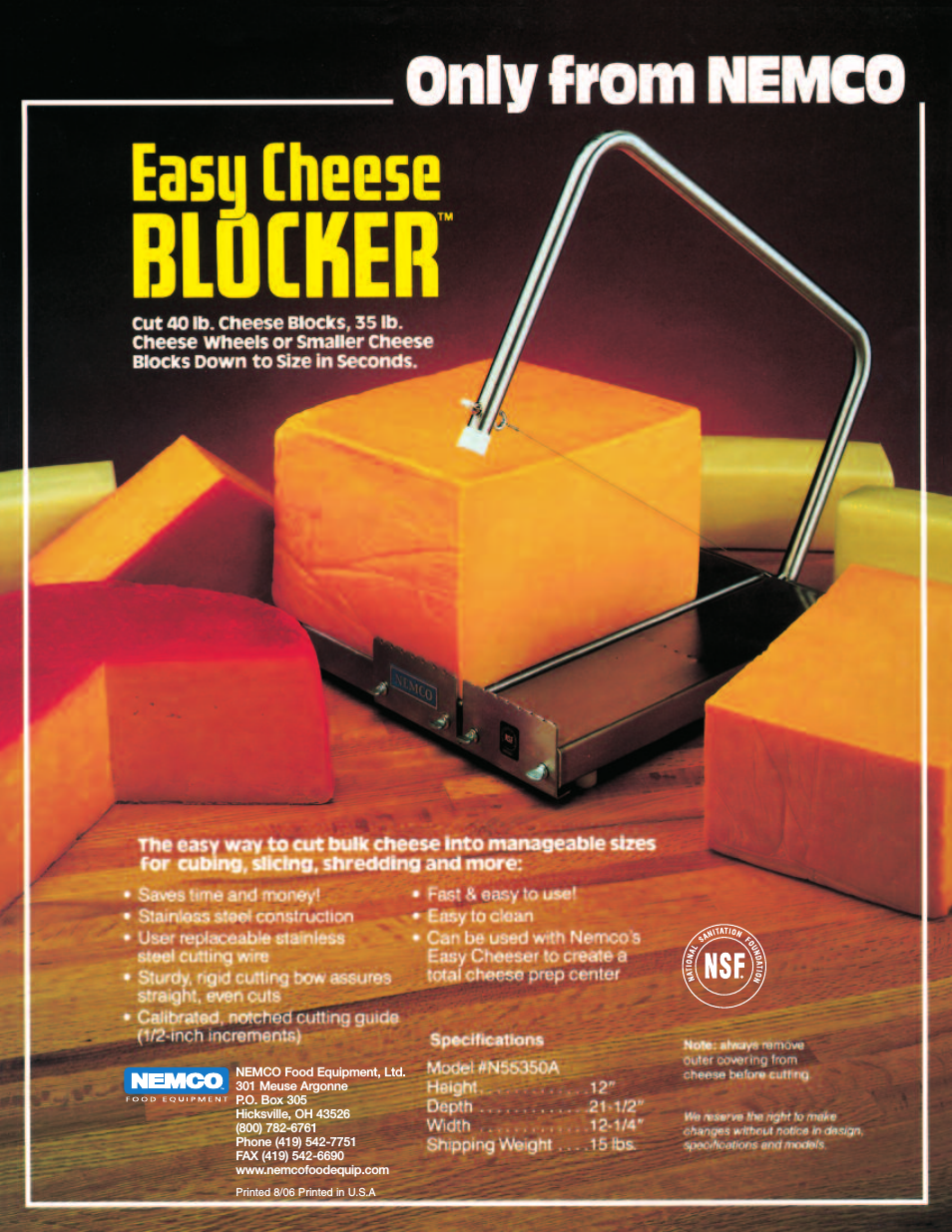 Easy Cheese Blocker - Spec Sheet