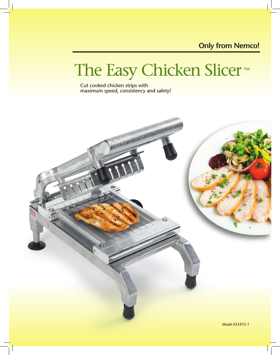 Easy Chicken Slicer - Spec Sheet