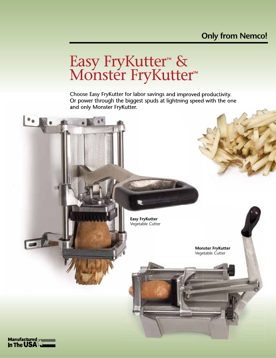 Easy FryKutter - Spec Sheet