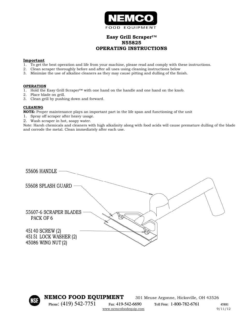 Easy Grill Scraper - Operations Manual