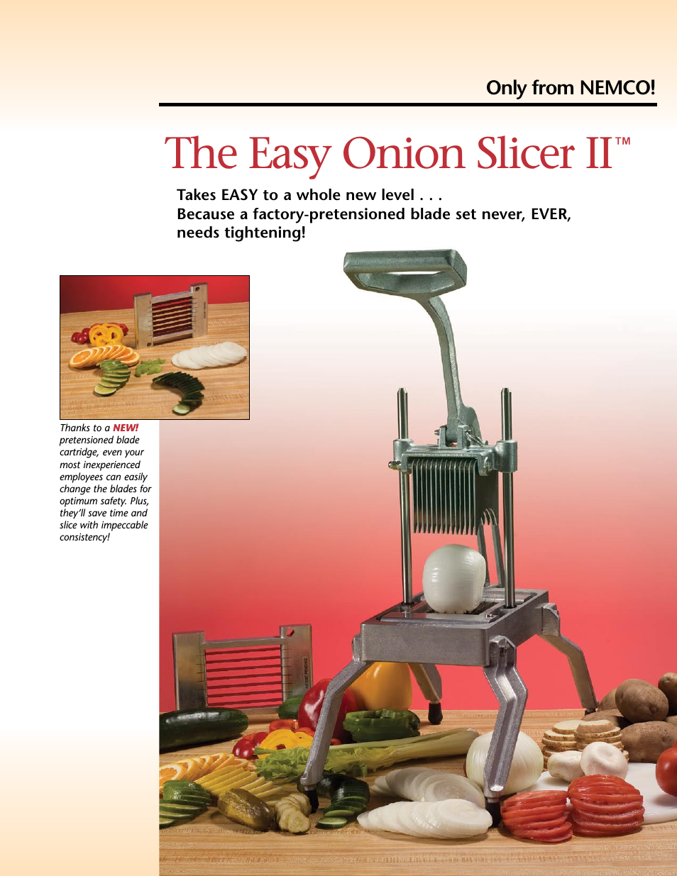 Easy Onion Slicer II - Spec Sheet