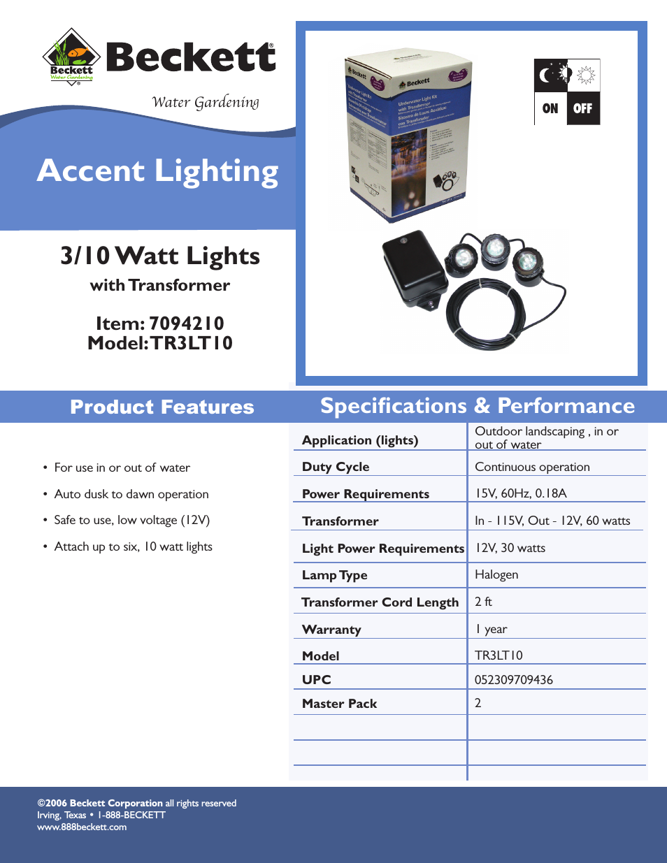 Accent Lighting TR3LT10
