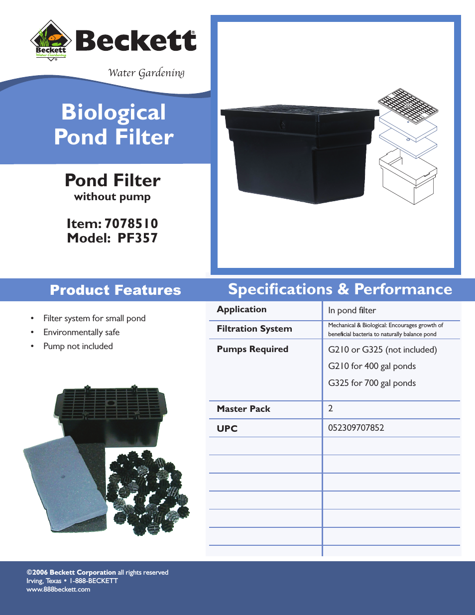 Biological Pond Filter PF357