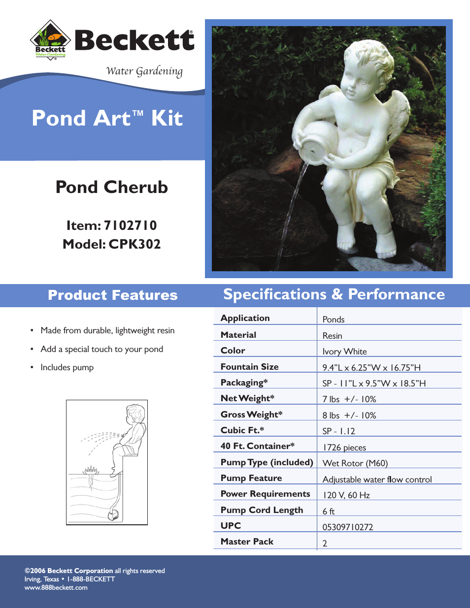 Pond Cherub CPK302