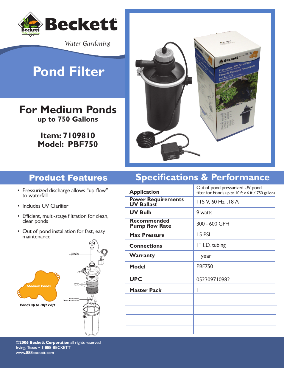 Pond Filter PBF750