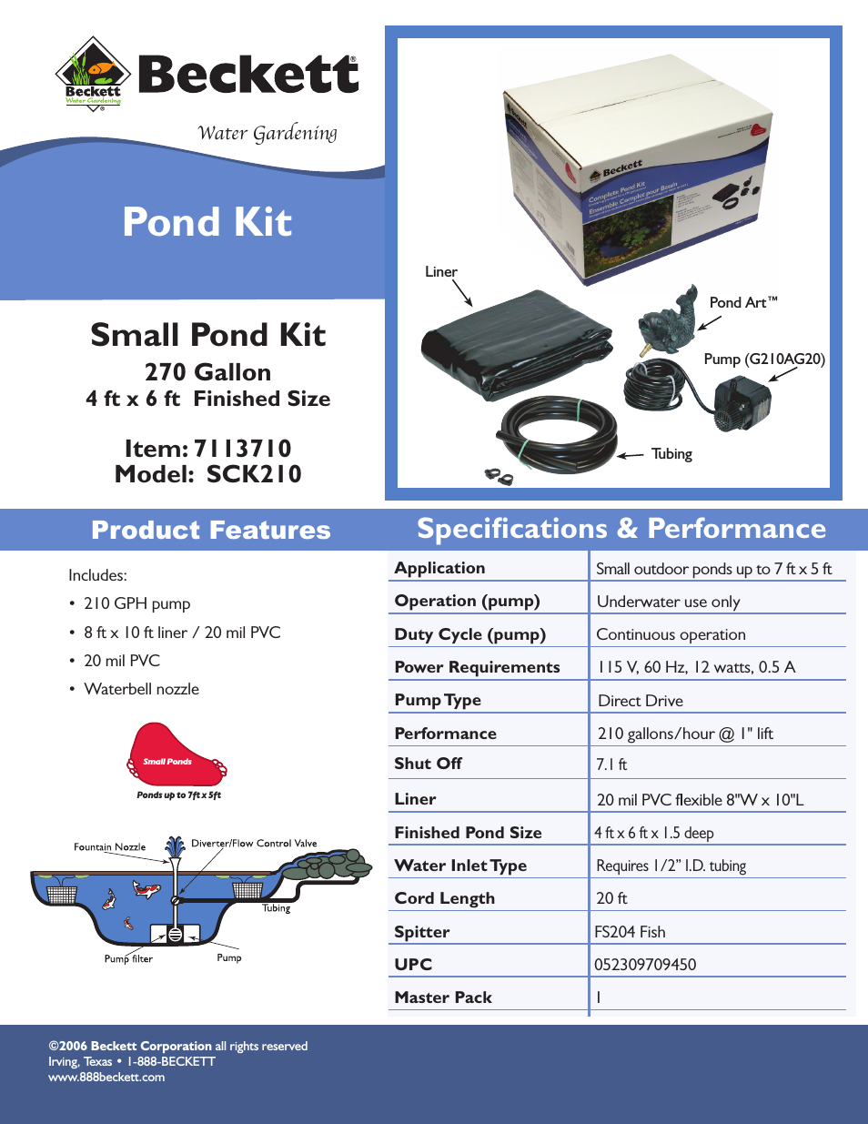 Small Pond Kit SCK210