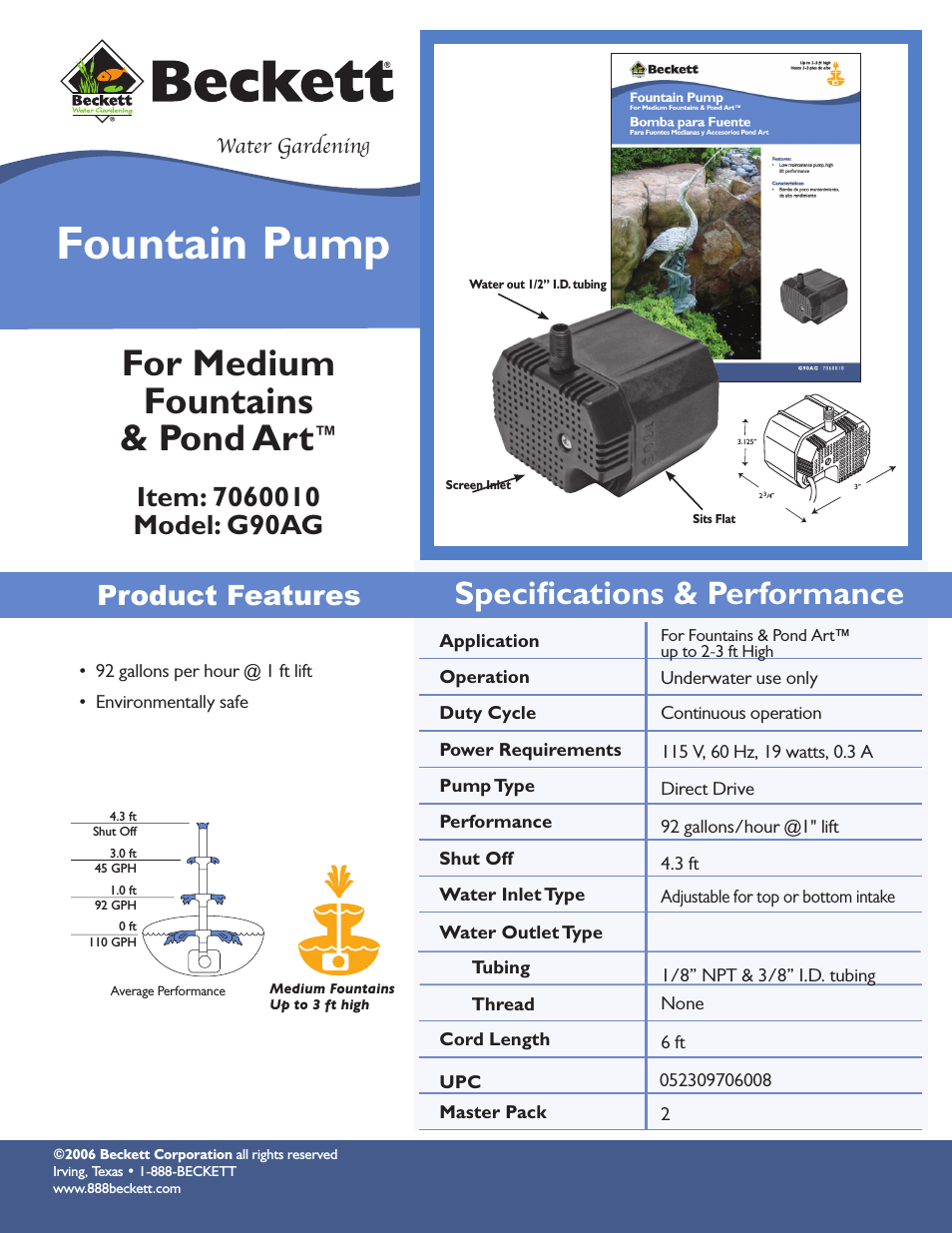Fountain Pump G90AG