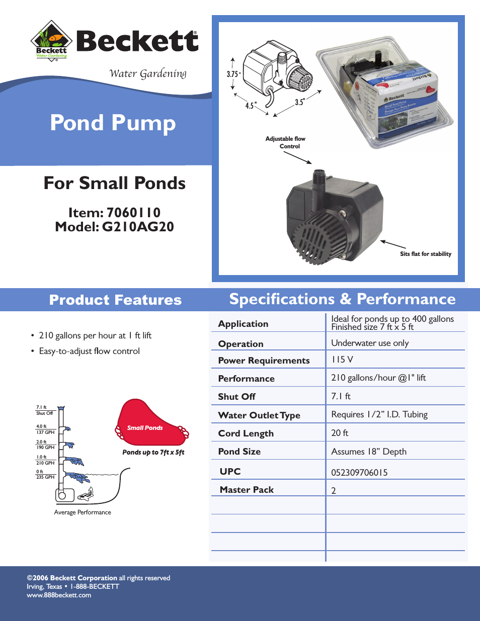 Pond Pump G210