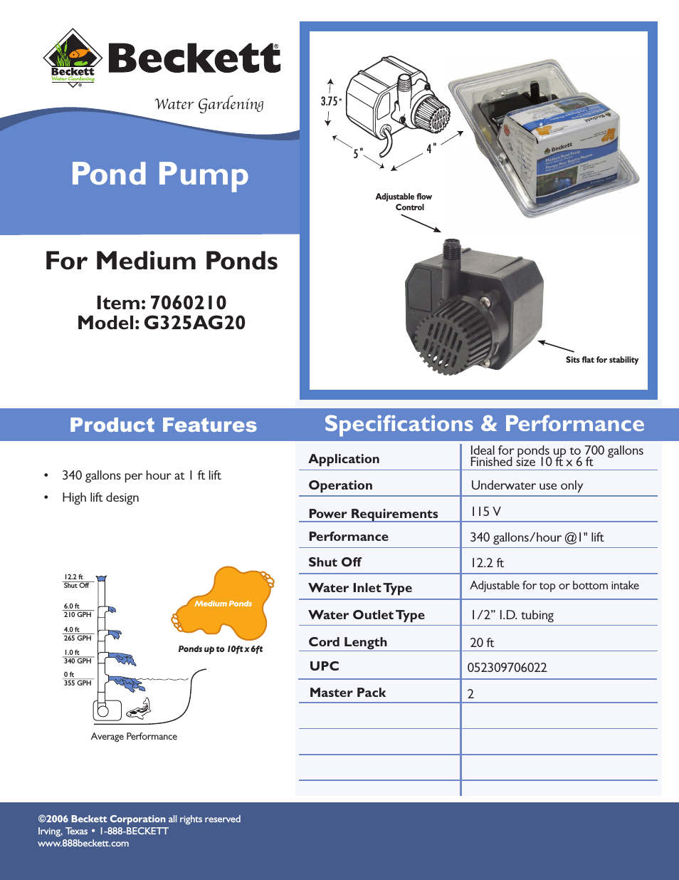 Pond Pump G325AG20