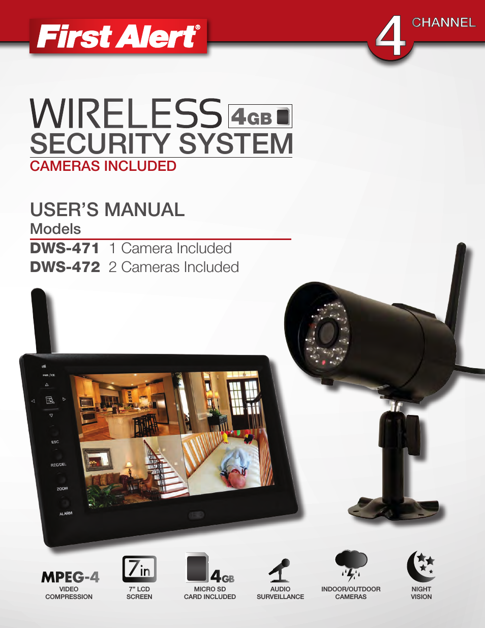 Wireless 4GB Security System DWS-471