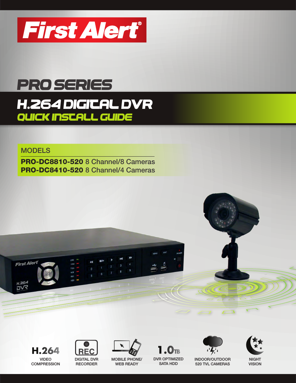 H.264 Digital DVD Pro-Dc8810-520/Pro-DC8410-520