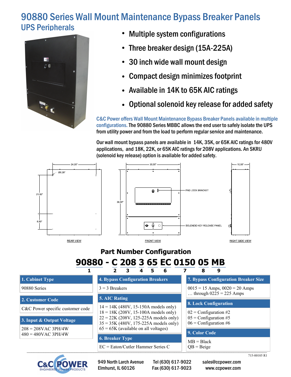 90880 Series Wall Mount