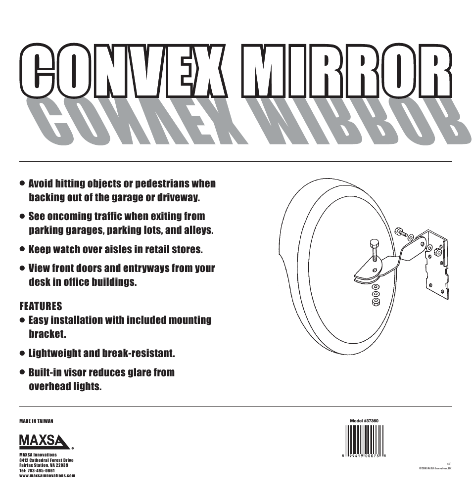 Park Right Convex Mirror
