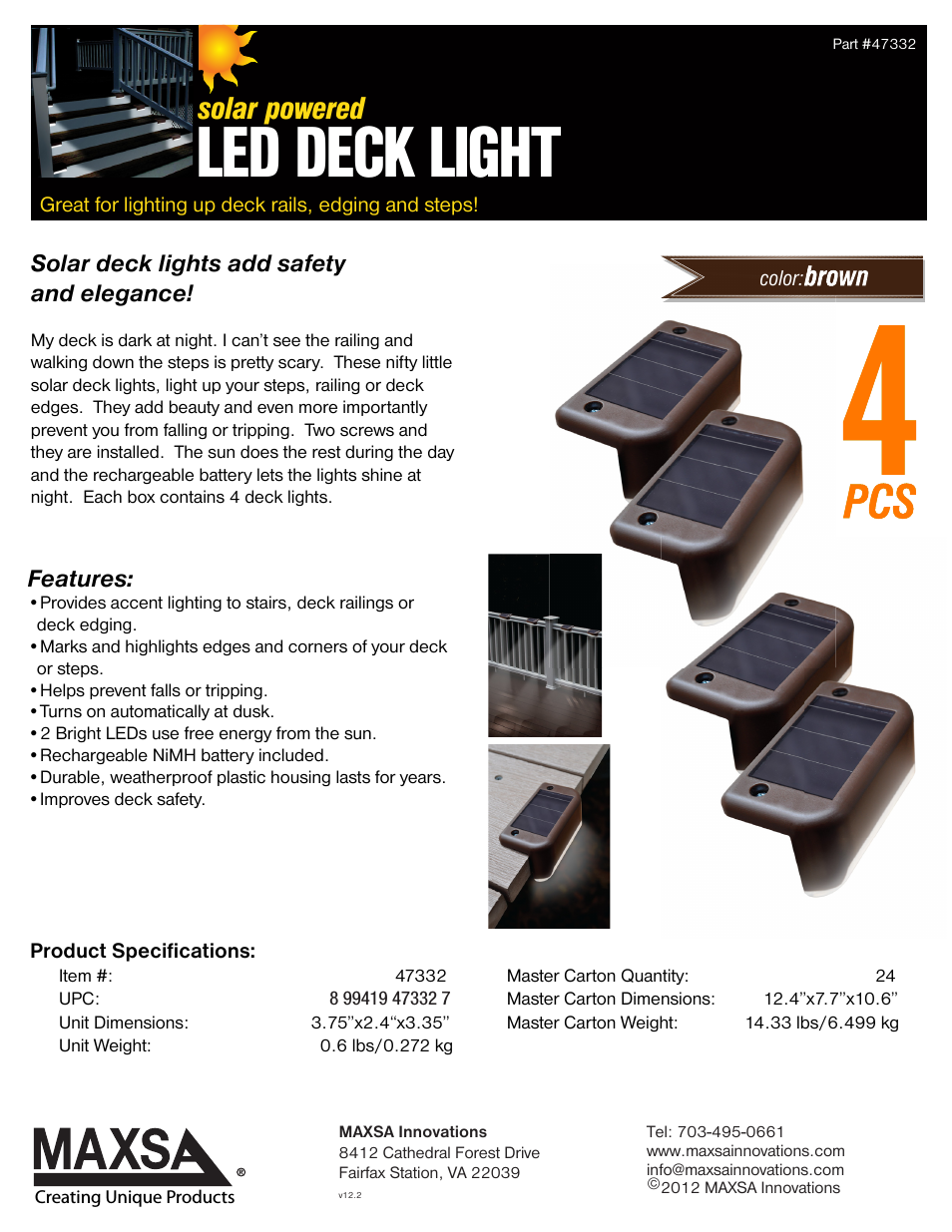 Solar Deck Light