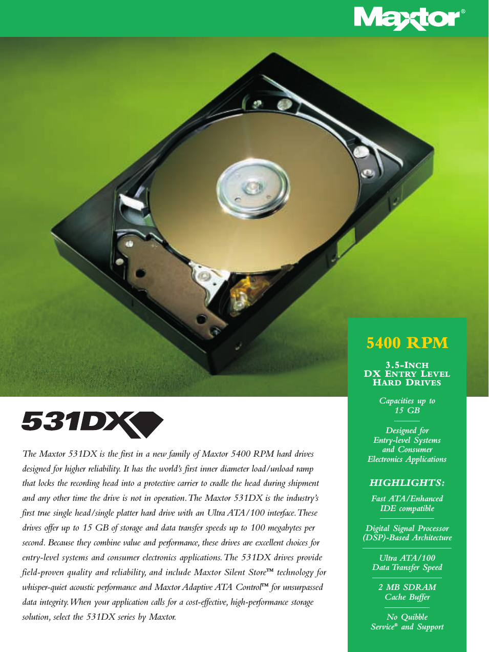 3.5-INCH DX Entry Level Hard Drive 531DX