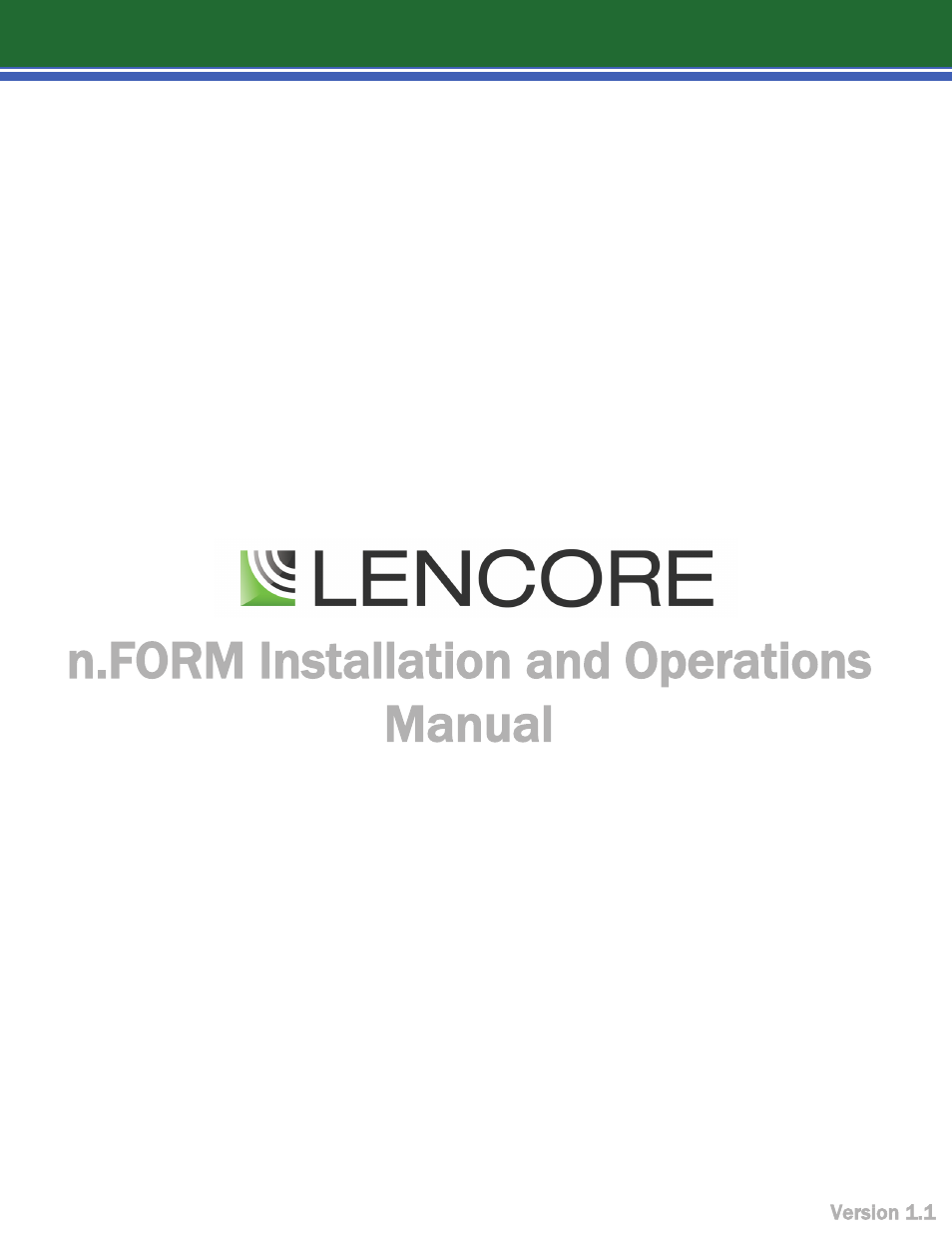 n.Form: Installation and Operations Manual