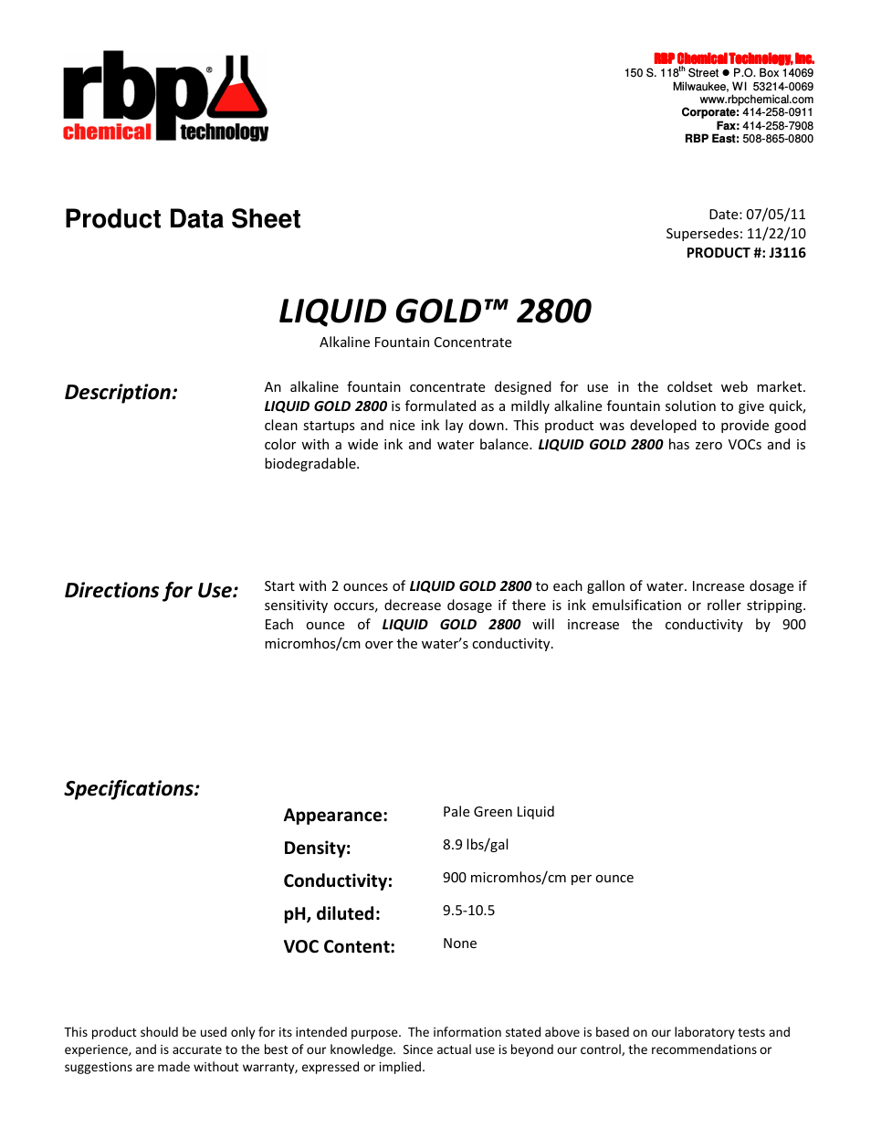 J3116 LIQUID GOLD 2800