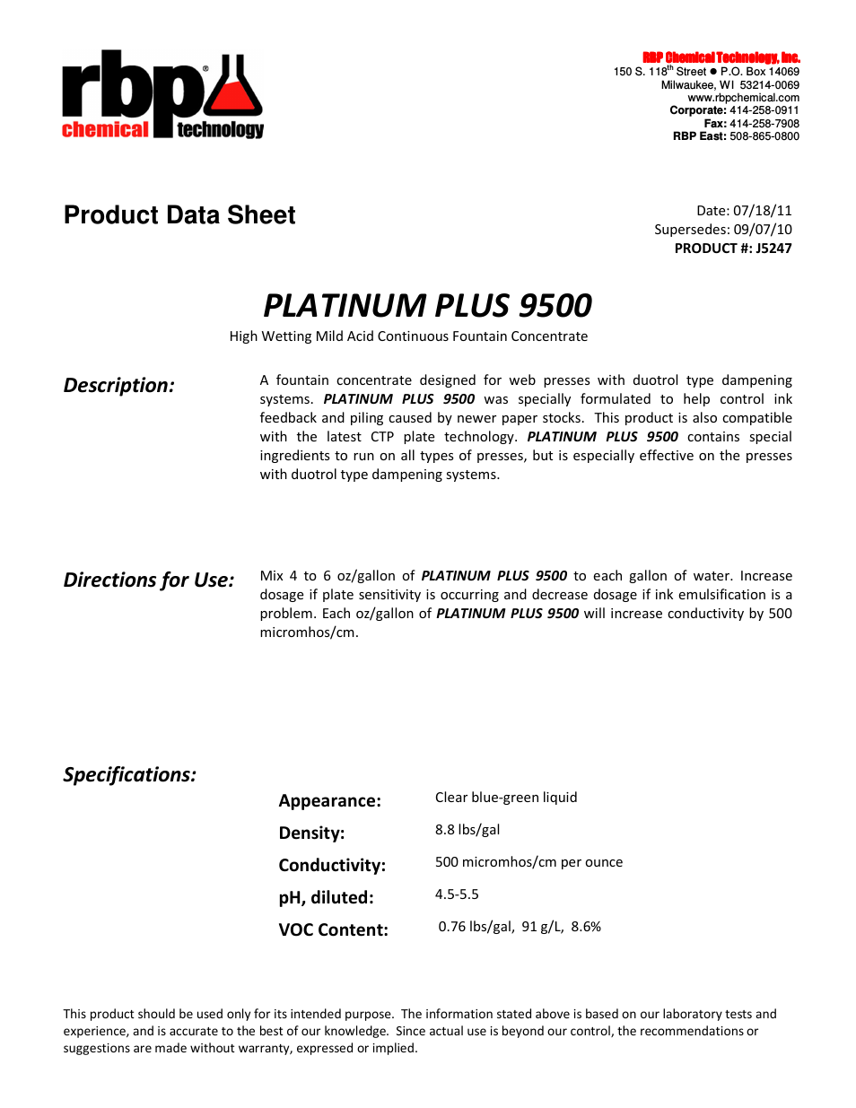 J5247 PLATINUM PLUS 9500