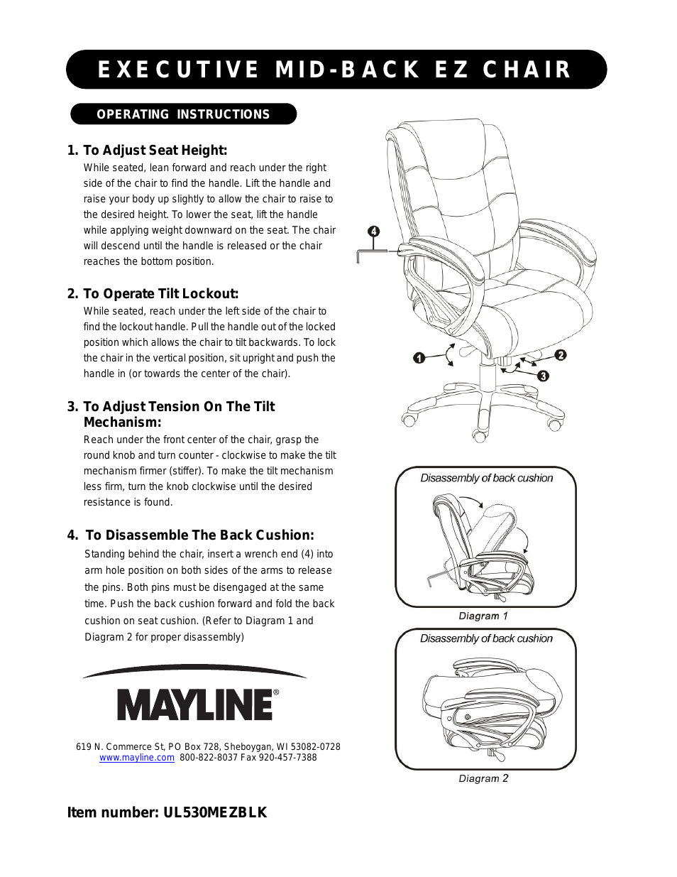 500 Series Mid-Back Chair