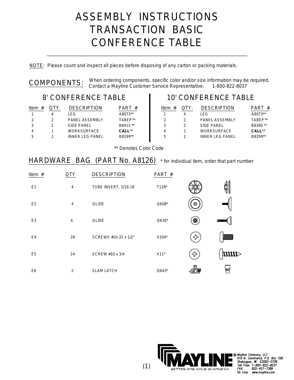 8' Basic Conference Table